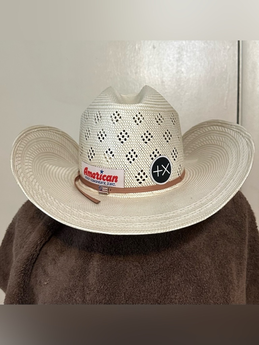 American Hat Co. Straw Cowboy Hat - Natural 7 1/4 Long Oval
